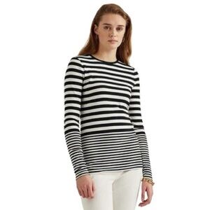 Ralph Lauren Black Label - Striped Black and White Women's Top size Large